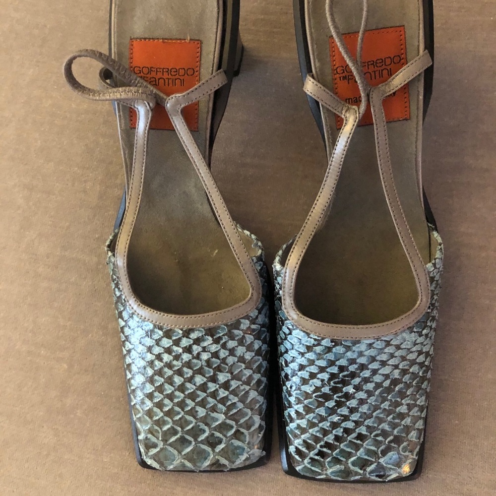Goffredo fantini square toe sling backs 37.5